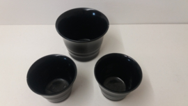 Bloempotjes zwart 2111 niet gemerkt / Planters in black 2111 not marked