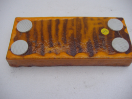 Mooie keramiek asbak in oranje / Nice  ashtray in orange ceramics
