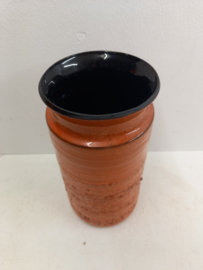 Zware oranje vaas van Speck potterie?  / Heavy orange vase by Speck pottery?