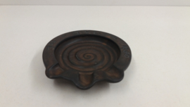 Bruine asbak TV Epe van Jan de Graaf /Brown ashtray TV Epe by Jan de Graaf