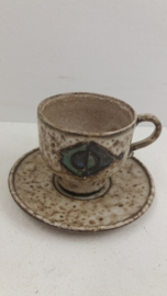 Kop en schotel Hannie Mein keramiek / Cup and Saucer Hannie Mein ceramics