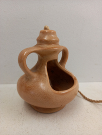 Hangpot in beige roze keramiek / Hanging planter in beige pink ceramics