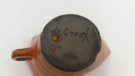 Potterie de Graaf vuurtesten rood oranje / Pottery de Graaf fire tesses red orange big
