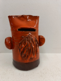 Spaarpot oranje kop / Piggy bank orange head