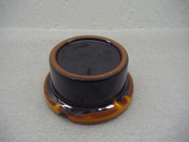 Retro oranje bruine asbak / Retro orange and brown ashtray