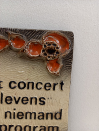 Van het concert des levens krijgt niemand een program