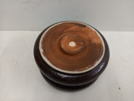 Theelichtje in keramiek oranje bruin / Tealight in ceramic orange brown
