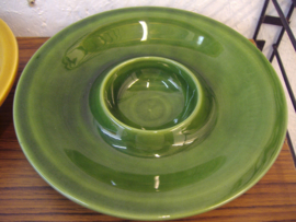 Snack borden in retro kleuren 20 cm.  /  Snack plates in retro colors 7.9 inch.
