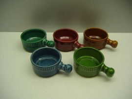 Oude sauskommetjes in bruin nr. 3528. / Old sauce bowls brown nr. 3528