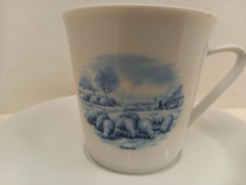 Bavaria kop en schotel met schapen afbeelding / Bavaria cup and saucer with sheep image