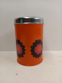 Retro oranje blik van Brabantia  / Retro orange container by Brabantia