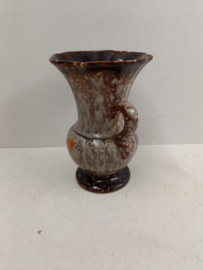 Jasba vaas in bruin en mint groen  / Jasba vase in brown and mint green