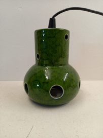 2 groene keramische lampen / 2 green ceramic lamps