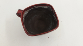 Potterie de Graaf vuur test potje rood / Pottery de Graaf fire tess jar red
