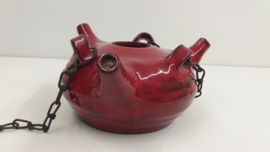 Potterie de Graaf vuurtest rood groot / Pottery de Graaf fire tess red orange big