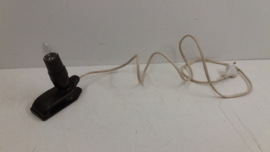 Mooi klein knijp lampje met bruine voet / Beautiful little stick lamp with brown holder