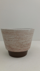 Bloempot grove structuur bruin nr. 2117 / Planter with coarse relief  nr. 2117