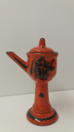 Set oranje items met groene visjes 9x / Set orange items with fish 9x