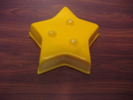 Gele puddingvorm stermodel 15 cm. / Yellow pudding mold star model 5.9"