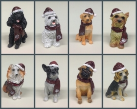 3D hond met kerstmuts mallen