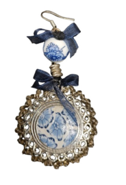 delfsblauwe sieraden set