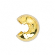 Knijpkraal verberger goud 3 mm Beadalon