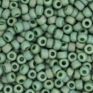 Miyuki rocailles groen shamrock rainbow glazed frosted opaque 3 mm 5 gram