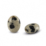 Natuursteen kraal Dalmation Stone 8x6 mm ovaal