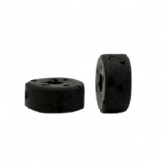 Polaris kralen zwart lava 4 mm disc
