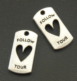 Bedel follow your heart zilver