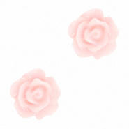 Bloem kraal roze peachskin roosje 10 mm