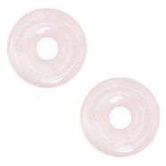 Natuursteen kraal Rozenkwarts disc
