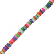 Schelp kraal multi color disc 4 mm 40 stuks
