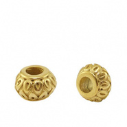 Metalen kraal goud 8 mm RVS