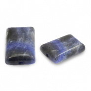 Natuursteen kraal blauw marble rechthoek 2 stuks