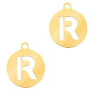 Bedel initial letter R goud RVS