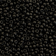 Miyuki rocailles zwart semi frosted opaque 2 mm 5 gram