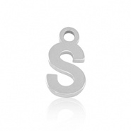 Bedel initial letter S RVS zilver