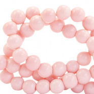 Glaskraal roze blossom 6 mm 25 stuks