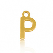 Bedel initial letter P RVS goud