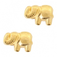 Metalen kraal goud olifant DQ 3 stuks