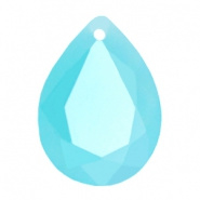 Druppelvorm facet hanger blauw turquoise opal SQ