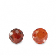 Glaskraal rood rusty 2 mm 15 stuks zirkonia