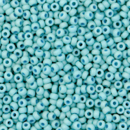 Miyuki rocailles blauw turquoise matte luster opaque 2 mm 5 gram