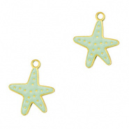 Bedel zeester blauw mint goud RVS