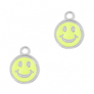 Bedel smiley groen breezy lime zilver 15x12 mm DQ