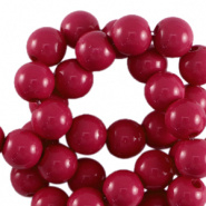 Acryl kraal rood cherry shiny 4 mm