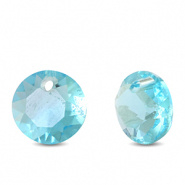 Crystal glas hanger blauw aqua rond 8 mm