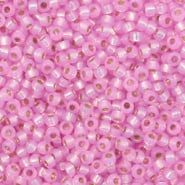 Miyuki rocailles roze hot alabaster dyed silverlined 2 mm 5 gram