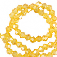 Facetkraal geel freesia 6 mm 23 stuks bicone
